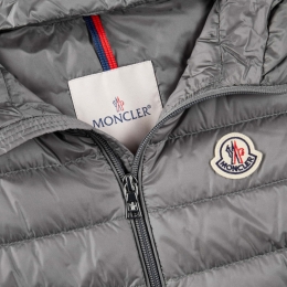 ◆키즈◆키즈 유제이 UZAY 로고 패치 후드 경량패딩 자켓 그레이 1A000 07 597YF 905