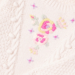 ◆키즈◆키즈 아실라 플로럴 니트 크림 25F_J0159 CREAM