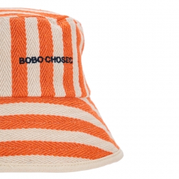 ◆키즈◆25SS 키즈 로고 스트라이프 버킷햇 오렌지 B125AI019 811