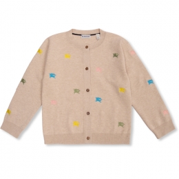 ◆키즈◆24SS 키즈 로고 자수 가디건 베이지 8081949