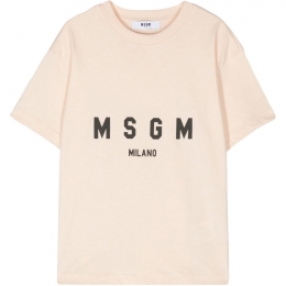 ◆키즈◆24FW 키즈 로고 프린트 티셔츠 베이지 F4MSJUTH176 260