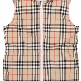 ◆키즈◆23SS 여성 로고 패치 리버서블 후드 패딩조끼 라이트핑크 8061725