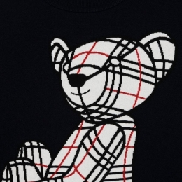 ◆키즈◆22FW 키즈 체크 테디베어 니트 네이비 8052639