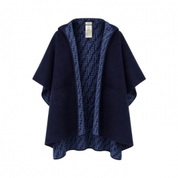 ◆키즈◆키즈 FF패턴 후드 케이프 블루/인디고 JFQ057 AO29 F0QHY