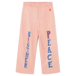 ◆키즈◆22SS 키즈 슬로건 프린팅 린넨 스트레이트 팬츠 파스텔핑크 S22101 249BX