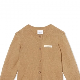 ◆키즈◆22FW 여성 로고 패치 버튼 가디건 베이지 8058563