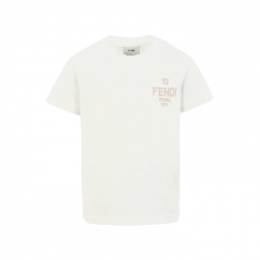 ◆키즈◆키즈 엠보 스몰 로고 반팔 티셔츠 화이트 JUI190 7AJ F0TU9