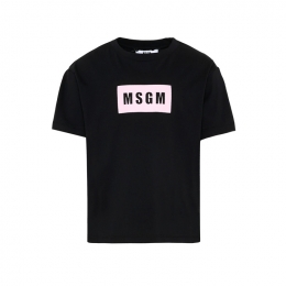 ◆키즈◆키즈 저지 티셔츠 블랙/핑크 S6MSJUTH005 11088