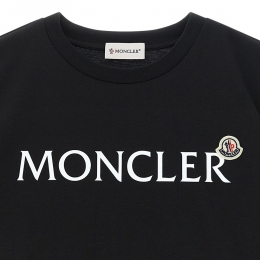 ◆키즈◆여성 로고 패치 로고 프린트 반팔 티셔츠 블랙 8C000 10 89AFV 999