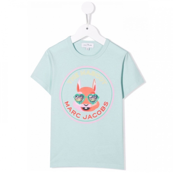 ◆키즈◆22SS 키즈 마스코트 로고 티셔츠 페일블루 W15603 77K