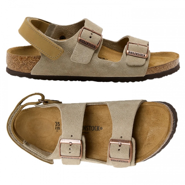 ◆키즈◆25SS 키즈 밀라노 AS 네로우핏 스웨이드 샌들 토프 1029471 TAUPE