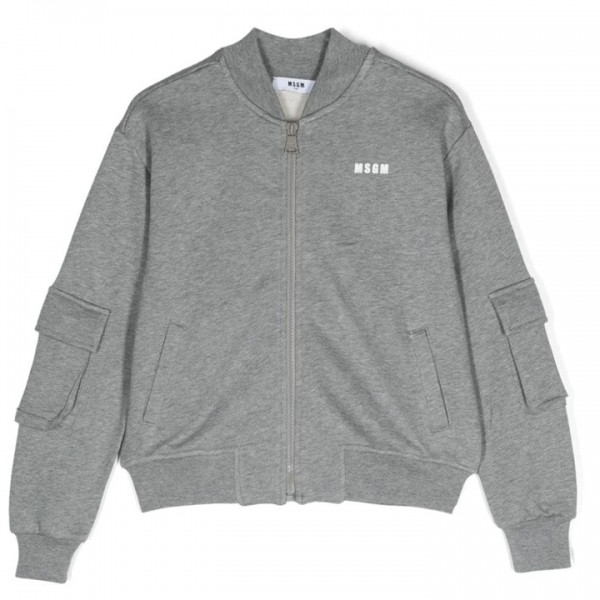 ◆키즈◆24FW 키즈 로고 봄버 자켓 그레이 F4MSJUBO074 101