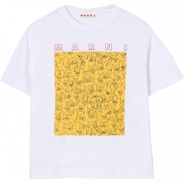 ◆키즈◆25SS 여성 그래픽 프린트 티셔츠 화이트 M01414 M00SG 0M10A