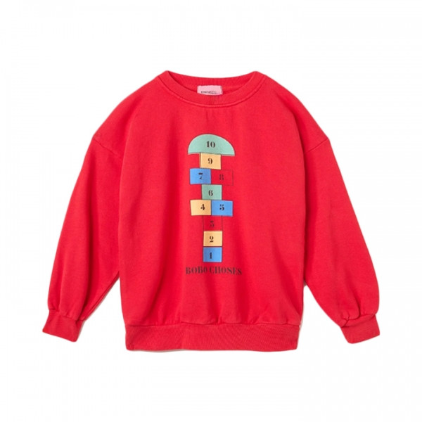◆키즈◆25FW 키즈 홉스코치 프린트 스웻셔츠 레드 B225AC036 611