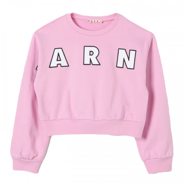 ◆키즈◆24FW 키즈 로고 크롭 맨투맨 핑크 M01193 M00RE 0M345