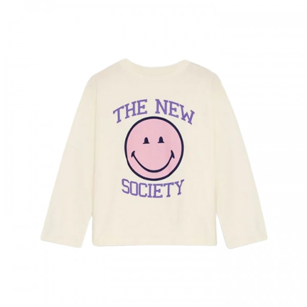 ◆키즈◆키즈 스마일 프린팅 롱슬리브 아이보리 SMILEY T MOON.WH