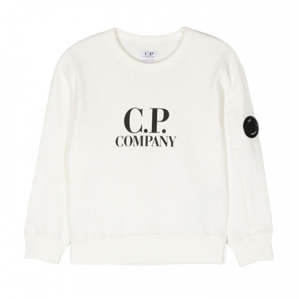 ◆키즈◆25FW 키즈 렌즈 와펜 로고 맨투맨 화이트 19CKSS034B 00LCA76 103
