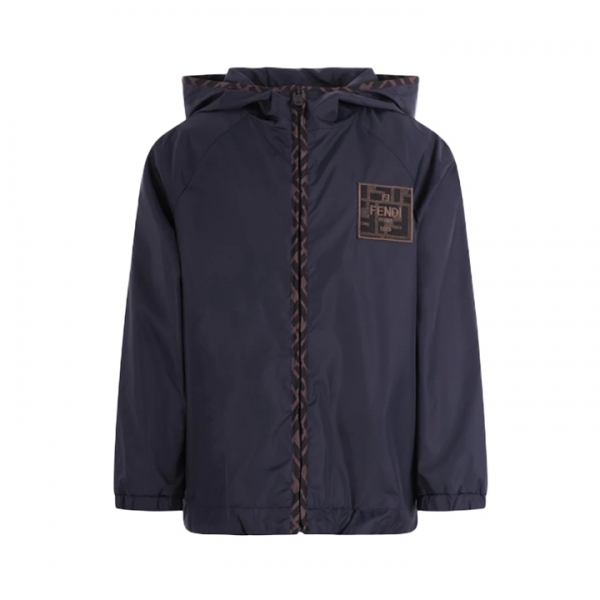 ◆키즈◆여성 로고 패치 후드 자켓 네이비 JUA274 AS56 F0QG0