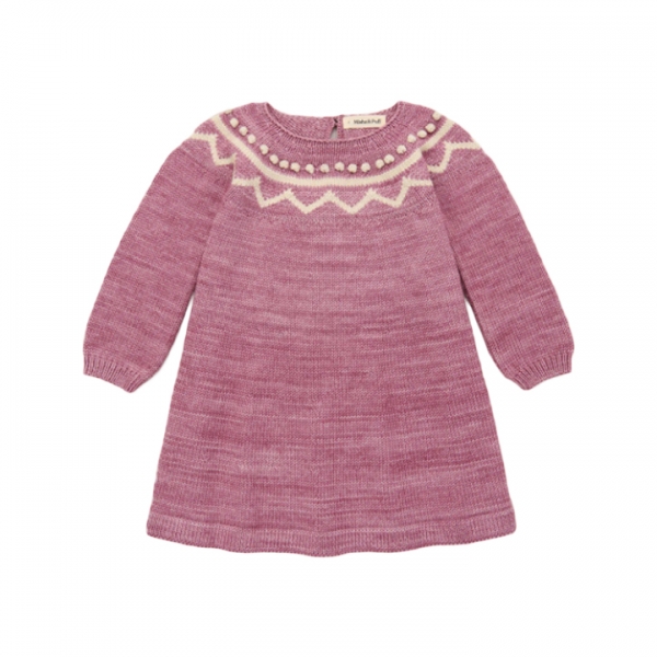 ◆키즈◆키즈 지그재그 패턴 드레스 앤틱로즈 K1221W25 670