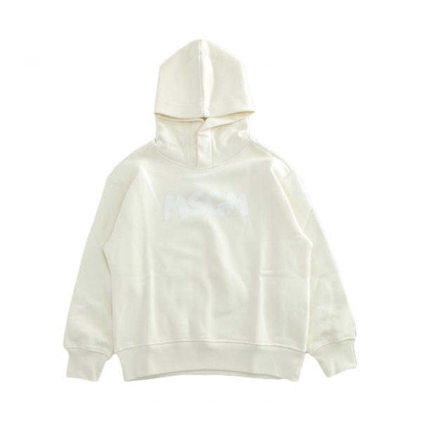 ◆키즈◆25FW 키즈 화이트 로고 프린트 후드티 아이보리 F5MSJUHS021 013