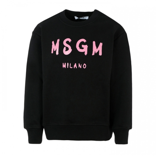 ◆키즈◆25FW 키즈 로고 프린트 맨투맨 블랙 F5MSJUSW018 11083
