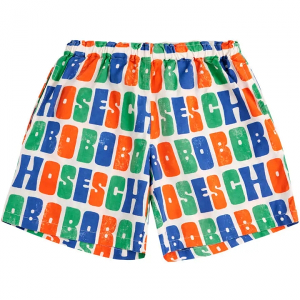 ◆키즈◆25SS 키즈 멀티컬러 로고 숏팬츠 오프화이트 B125AC133 199