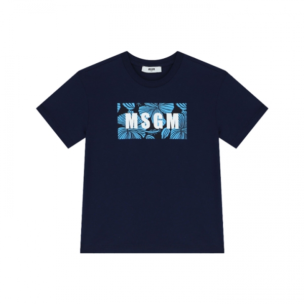 ◆키즈◆키즈 박스 로고 프린트 티셔츠 네이비 S4MSJBTH257 060