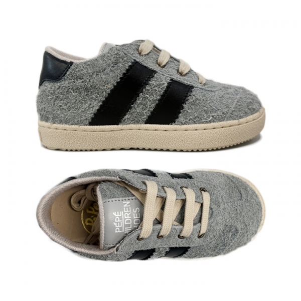 ◆키즈◆키즈 사샤 SASHA 스웨이드 스니커즈 애쉬그레이/블랙 01620-VEDUAL/VITSD