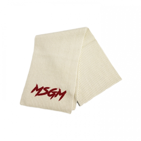 ◆키즈◆키즈 로고 페인팅 니트 머플러 크림 F5MSJUSC092 013