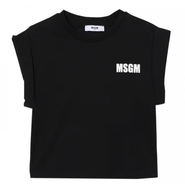 ◆키즈◆25SS 키즈 탑 로고 티셔츠 블랙 S5MSJGTH083 110