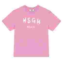 ◆키즈◆25SS 여성 로고 프린트 티셔츠 핑크 S5MSJUTH063 MS003
