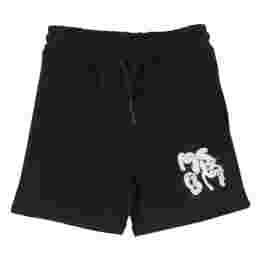 ◆키즈◆25SS 키즈 로고 밴딩 프린트 버뮤다 팬츠 블랙 S5MSJBBE024 110