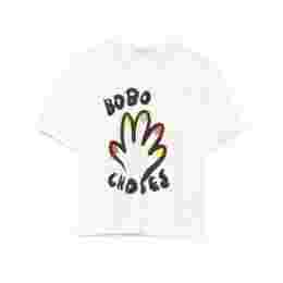 ◆키즈◆25SS 키즈 하이파이브 프린트 티셔츠 화이트 B225AC004 199