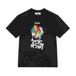◆키즈◆25FW 여성 큐브 로고 티셔츠 블랙 F5MSJBTH302 110