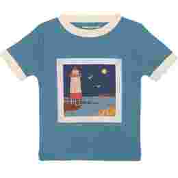◆키즈◆25SS 키즈 라이트하우스 콜라주 링거 티셔츠 블루슬레이트 K3099U25 441