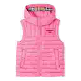 ◆키즈◆22FW 키즈 로고 패치 패딩 조끼 핑크 8053880
