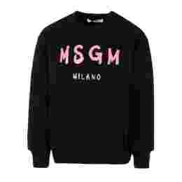 ◆키즈◆25FW 키즈 로고 프린트 맨투맨 블랙 F5MSJUSW018 11083