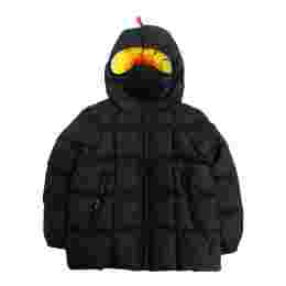 ◆키즈◆여성 스퀘어 퀄팅 고글 후드 패딩자켓 블랙 JK 716R T TMF5 90