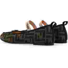◆키즈◆24SS 키즈 FF 자카드 플랫슈즈 브라운 JFR376 AQ75 F1NJB