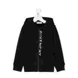◆키즈◆21FW 키즈 더블 로고 후드집업 블랙 H25260 09B