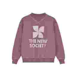 ◆키즈◆키즈 글리터 로고 하프넥 맨투맨 그레이프 TNS RIB COLLAR S GRAPE.BL
