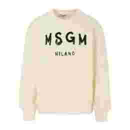 ◆키즈◆25FW 키즈 로고 프린트 맨투맨 아이보리 F5MSJUSW018 013