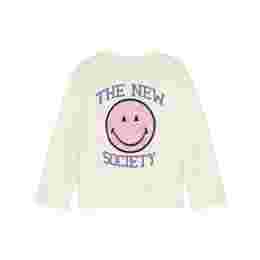 ◆키즈◆키즈 스마일 프린팅 롱슬리브 아이보리 SMLLEY T MOON.WH