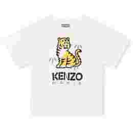 ◆키즈◆24SS 여성 타이거 로고 프린트 티셔츠 화이트 K60249 12P
