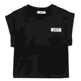 ◆키즈◆25SS 키즈 탑 로고 티셔츠 블랙 S5MSJGTH083 110