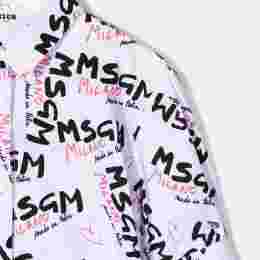 ◆키즈◆21SS 키즈 올 오버 로고 셔츠 드레스 화이트 MS026942 001