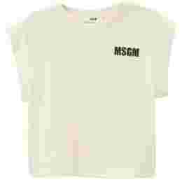 ◆키즈◆25SS 여성 탑 로고 티셔츠 아이보리 S5MSJGTH083 01