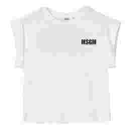◆키즈◆25SS 키즈 탑 로고 티셔츠 화이트 S5MSJGTH083 001