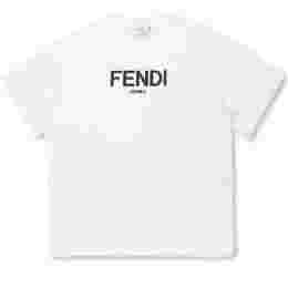 ◆키즈◆24FW 키즈 시그니처 로고 티셔츠 화이트 JUI137 7AJ F0ZNE