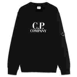 ◆키즈◆25SS 키즈 렌즈 와펜 로고 맨투맨 블랙 18CKSS029B 00LCA69 999